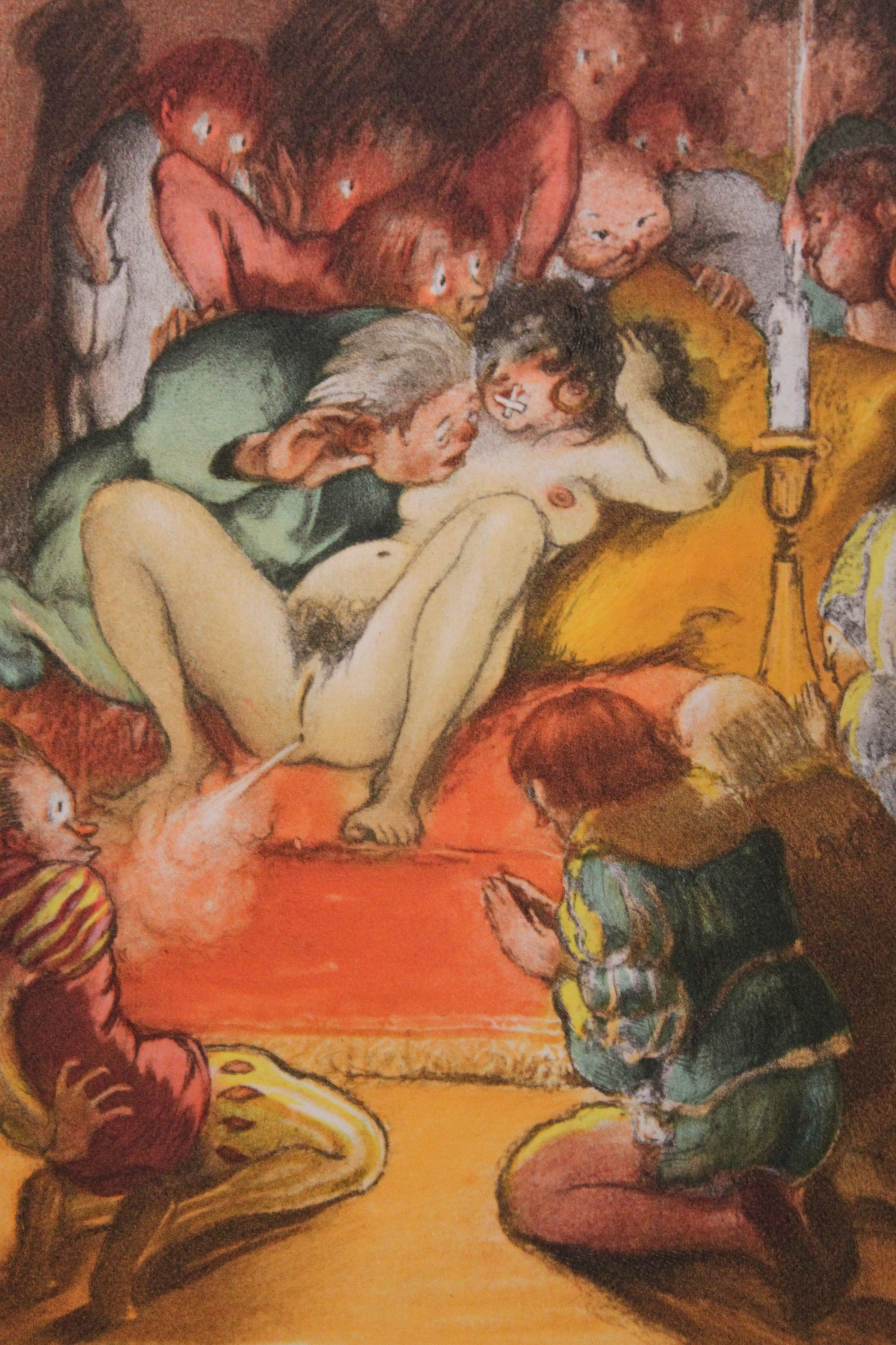 Louis Icart. Estampe érotique pour Pantagruel (1936). Eau-forte en couleurs