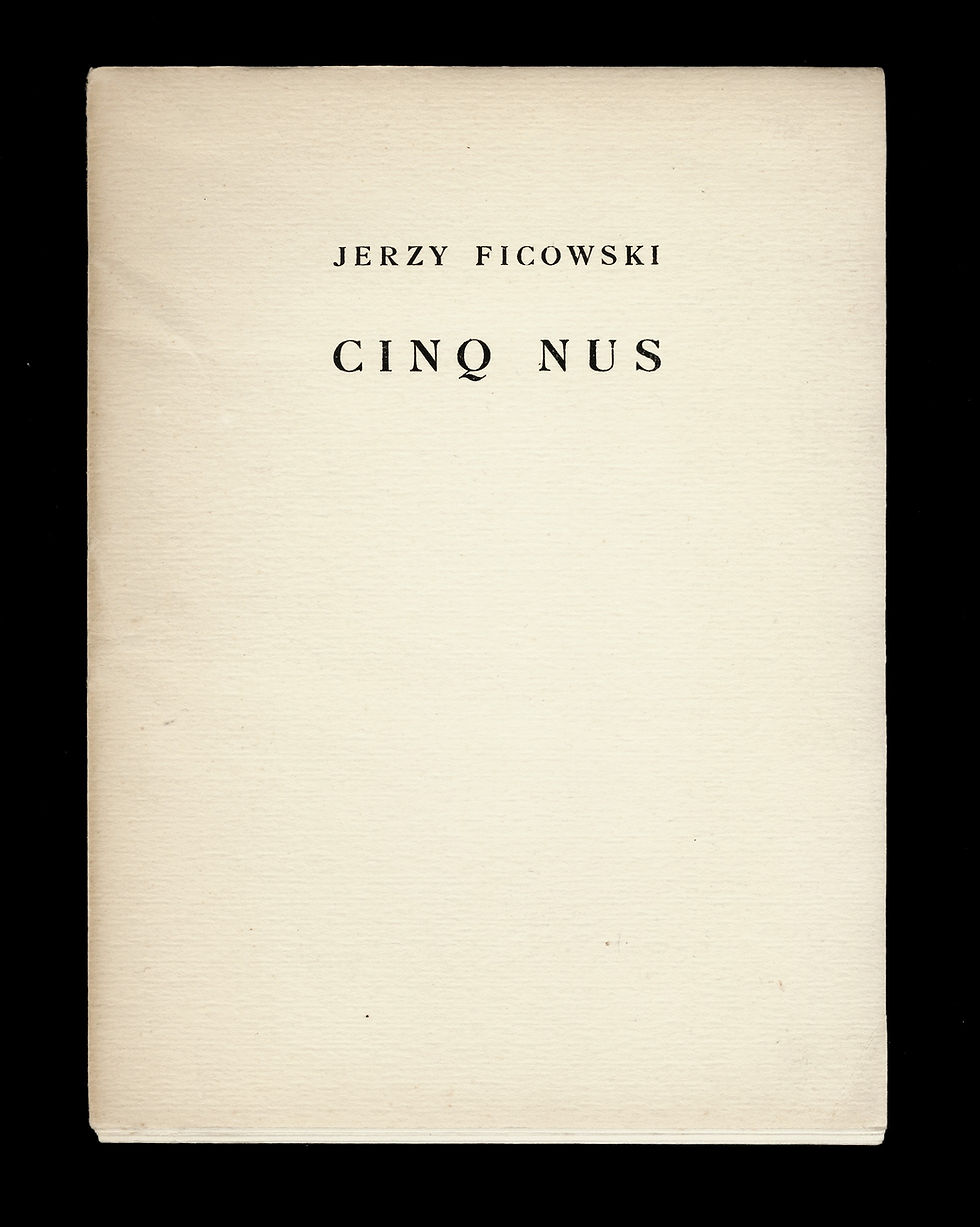 Miniature : JERZY FICOWSKI | WANDA FICOWSKA | 5 Nus Poèmes et Estampes | 1964 | 300 ex.