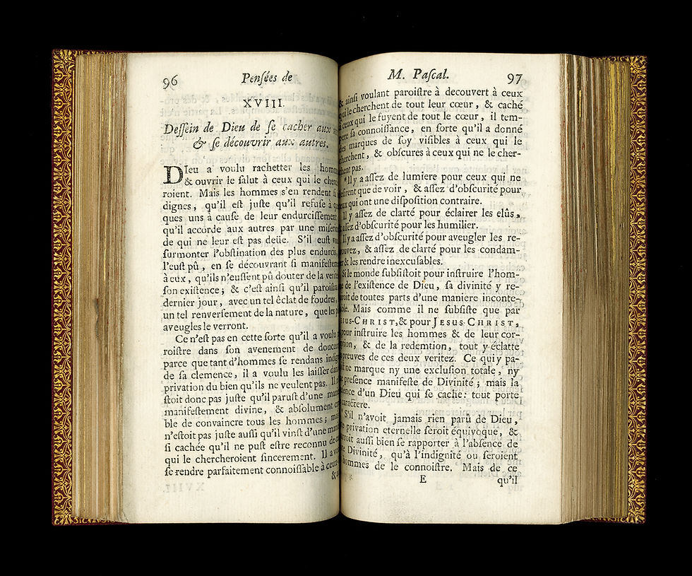Miniature : 1677 | Les Pensées de Pascal (édition d'Amsterdam) | Superbe maroquin signé
