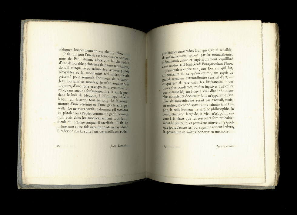 Miniature : Jean Lorrain, l'artiste, l'ami, par Octave Uzanne. Exemplaire Remy de Gourmont