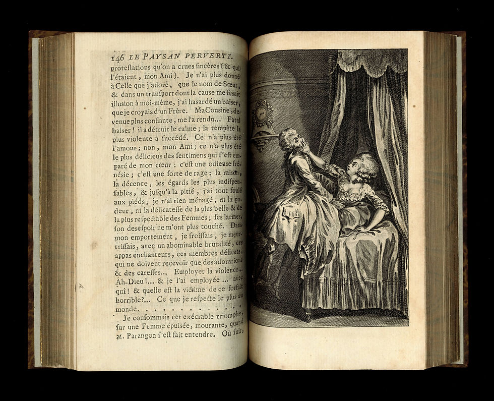Miniature : Le Paysan perverti et La Paysanne pervertie par Rétif de la Bretonne [Restif]