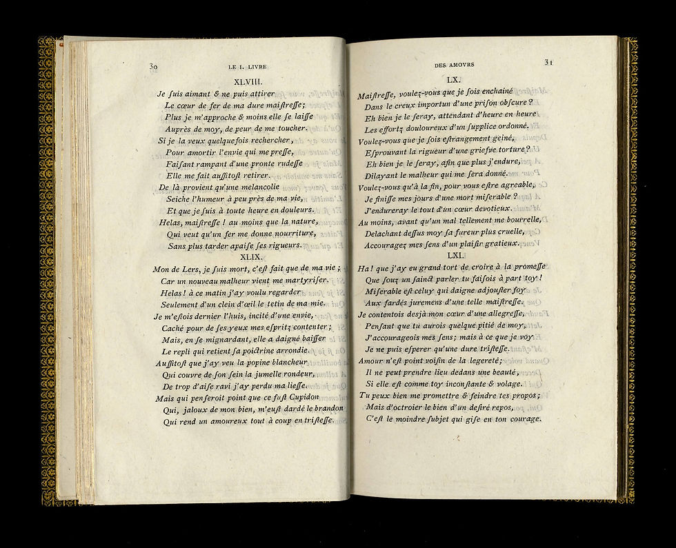 Miniature : Les Oeuvres poétiques de Pierre de Cornu dauphinois (1583-1870). 4 ex. sur chine