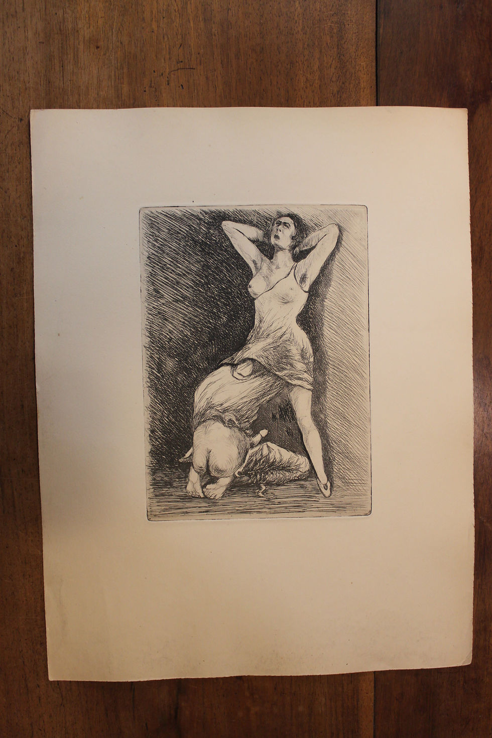 Eau-forte érotique. Luc Lafnet ? (vers 1930-1940). Belle épreuve