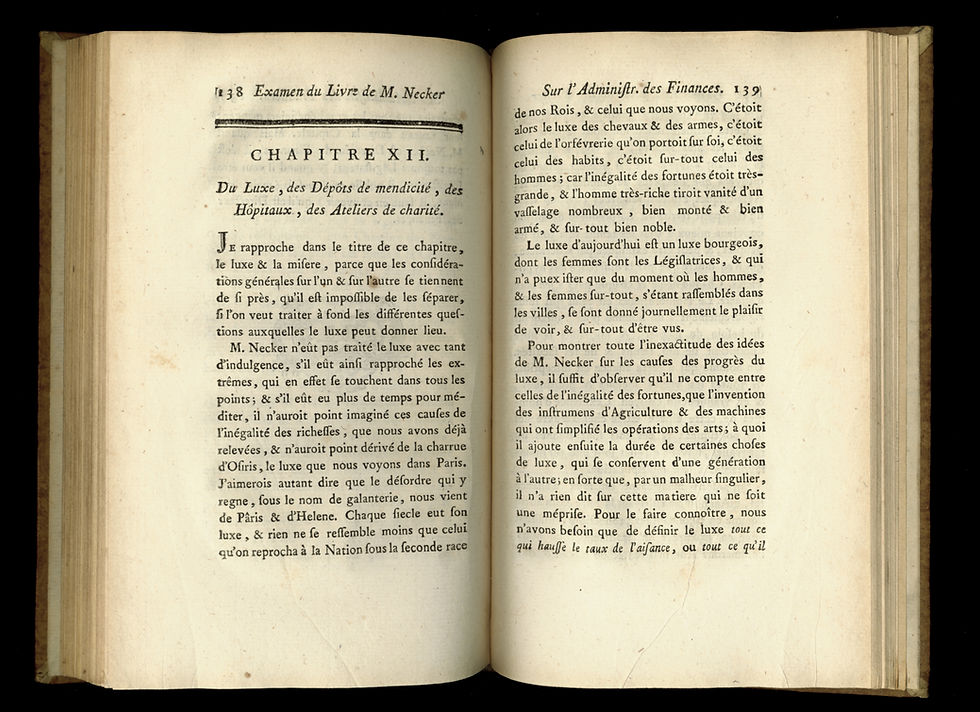 Miniature : Remarques d'un français, ou examen impartial du livre de M. Necker (1785)