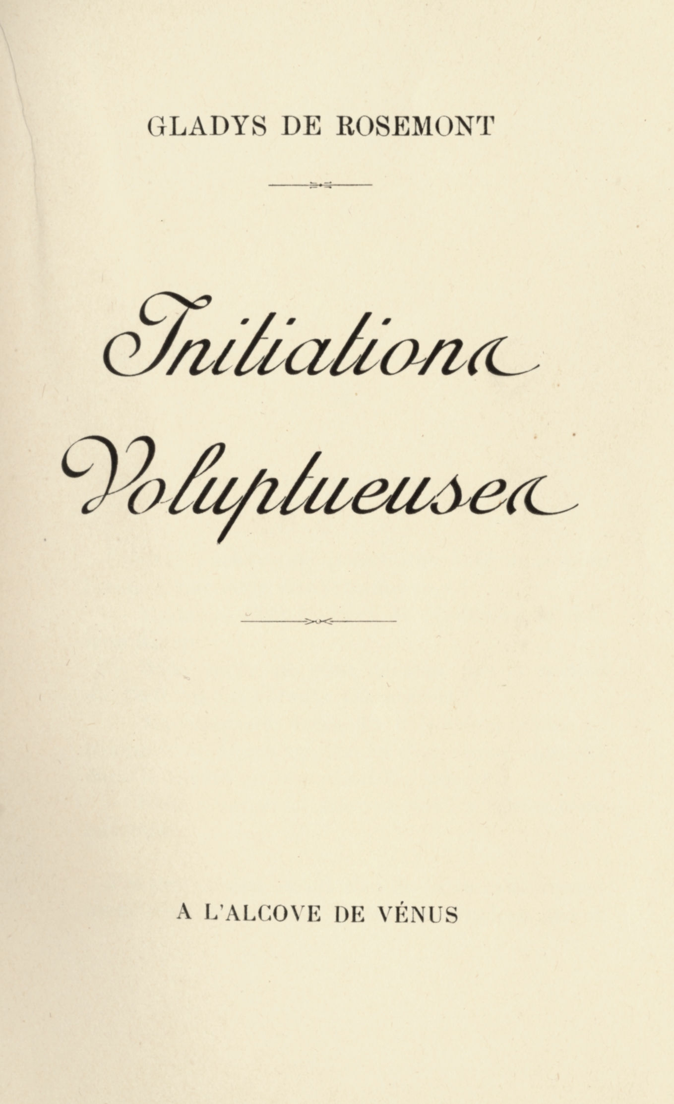 Initiations voluptueuses (1939). Avec 10 photogravures de Chéri Hérouard. Rare.
