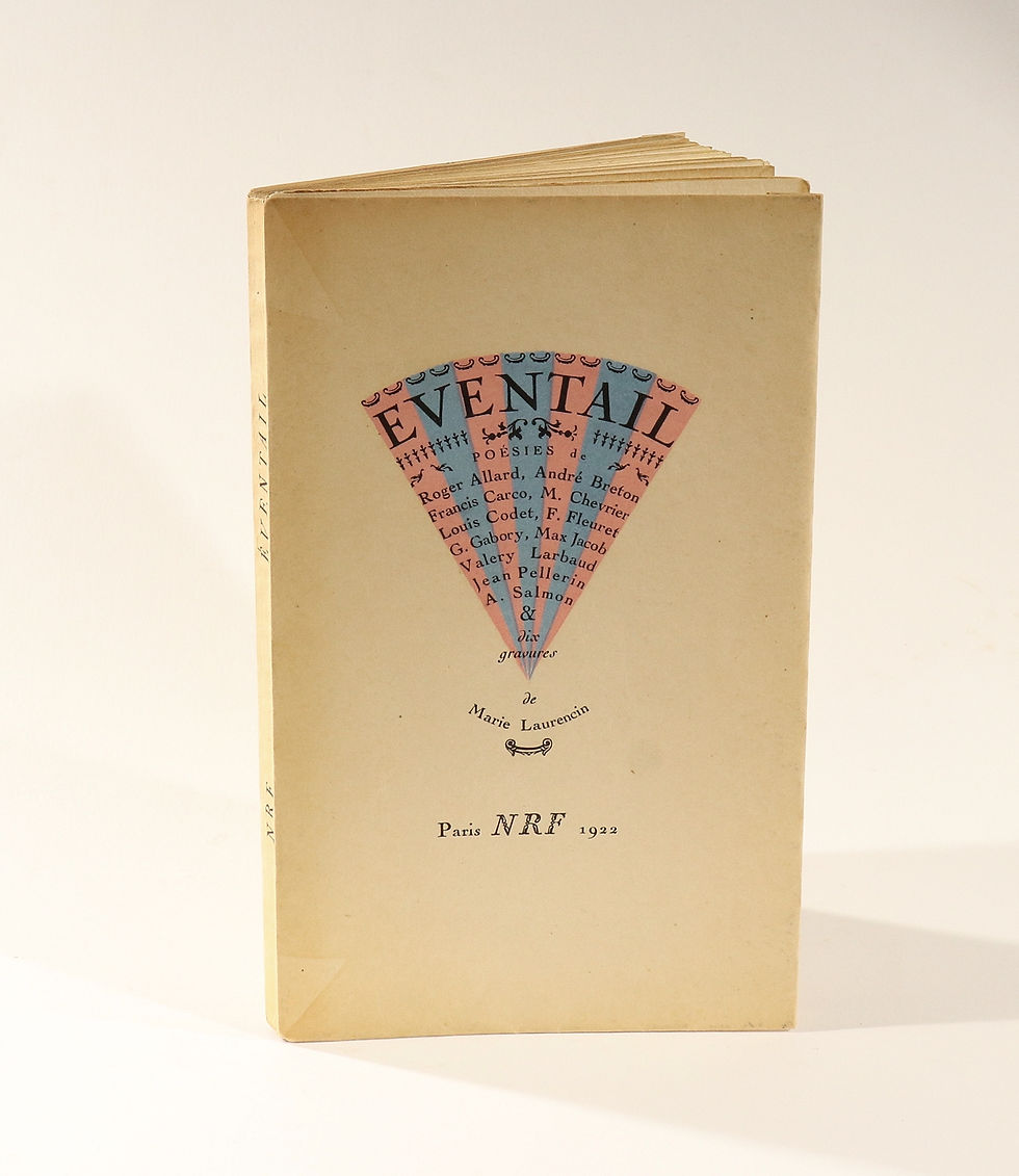 Miniature : Eventail, 10 gravures de Marie Laurencin. 1922. Max Jacob, André Breton. 1/27 ex