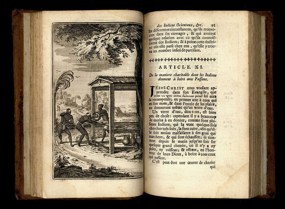 Miniature : Conformité des Coutumes des Indiens Orientaux, avec celles des Juifs etc. (1704)