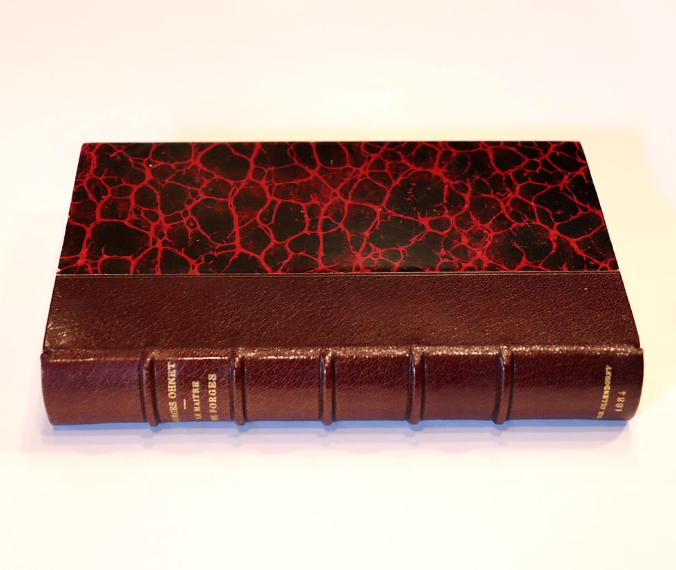Miniature : Georges Ohnet. Le Maître de Forges. 1884. 1/50 ex. papier de Hollande. Maroquin