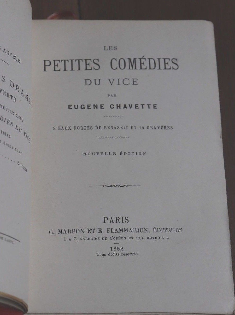 Miniature : 1882 Petites comédies du vice Chavette eaux-fortes Benassit Mœurs femmes amours