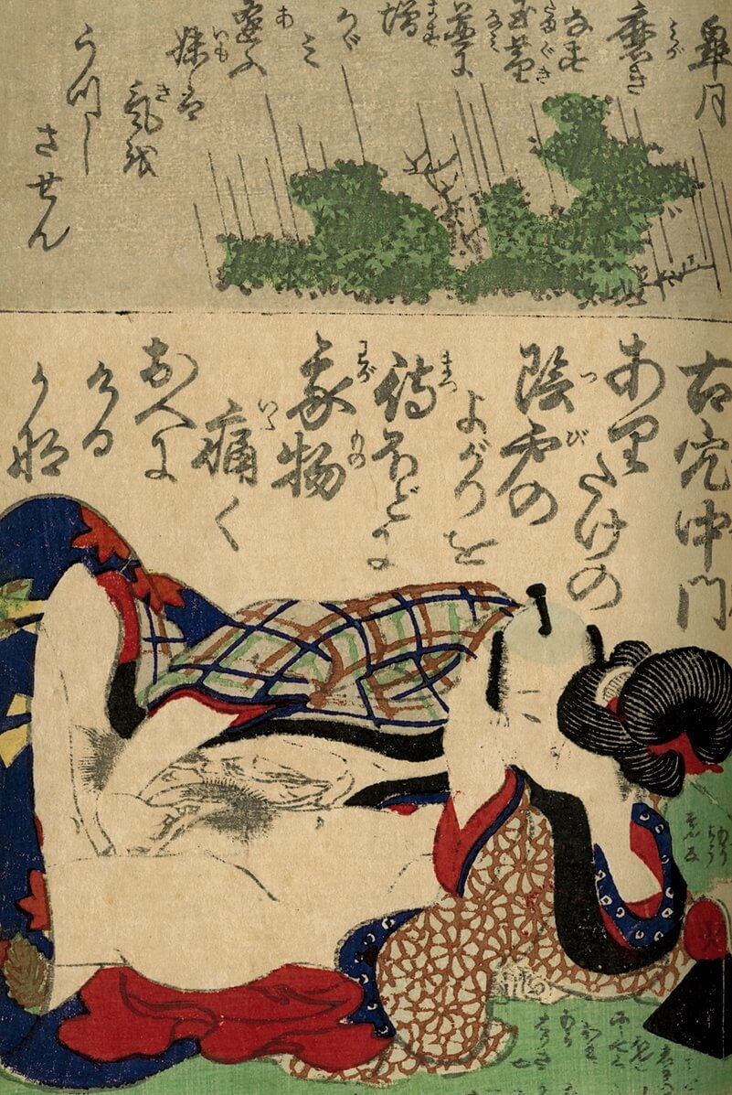Miniature : Shunga | vers 1880-1920 | 8 scènes gravées sur bois coloriées et autres en noir