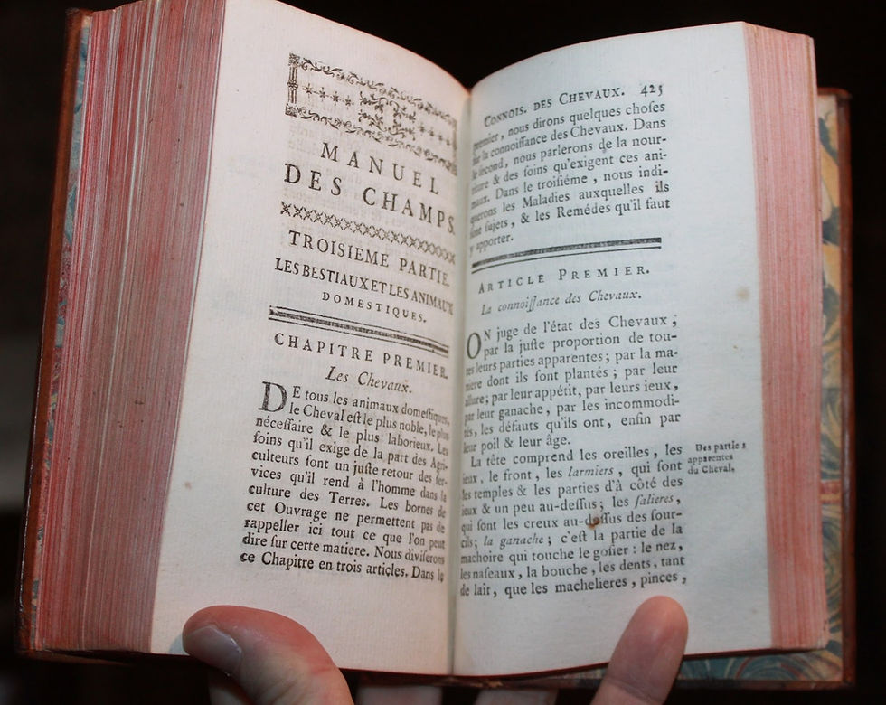 Miniature : Le Manuel des Champs de Chanvallon (1769). Instructions pour la vie champêtre ..