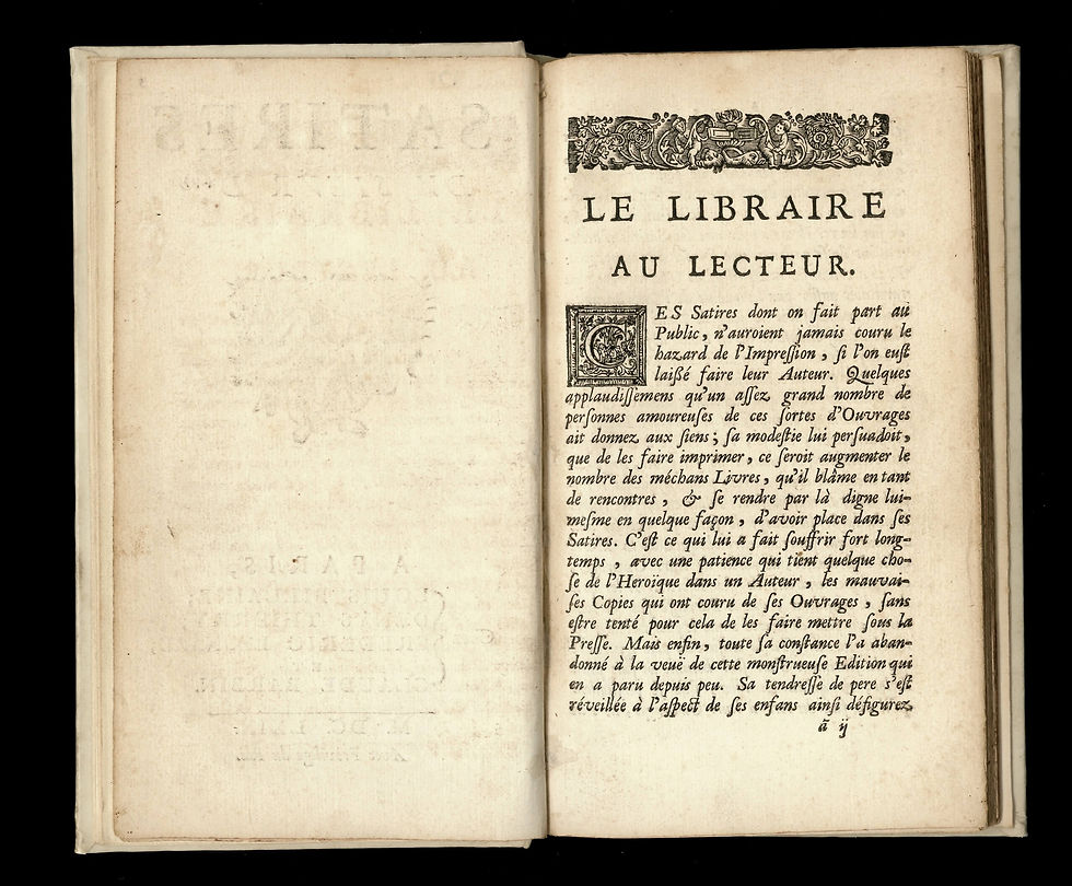 Miniature : 1669 | Boileau-Despréaux | Satires I à IX et Discours sur la Satire. Bel ex.