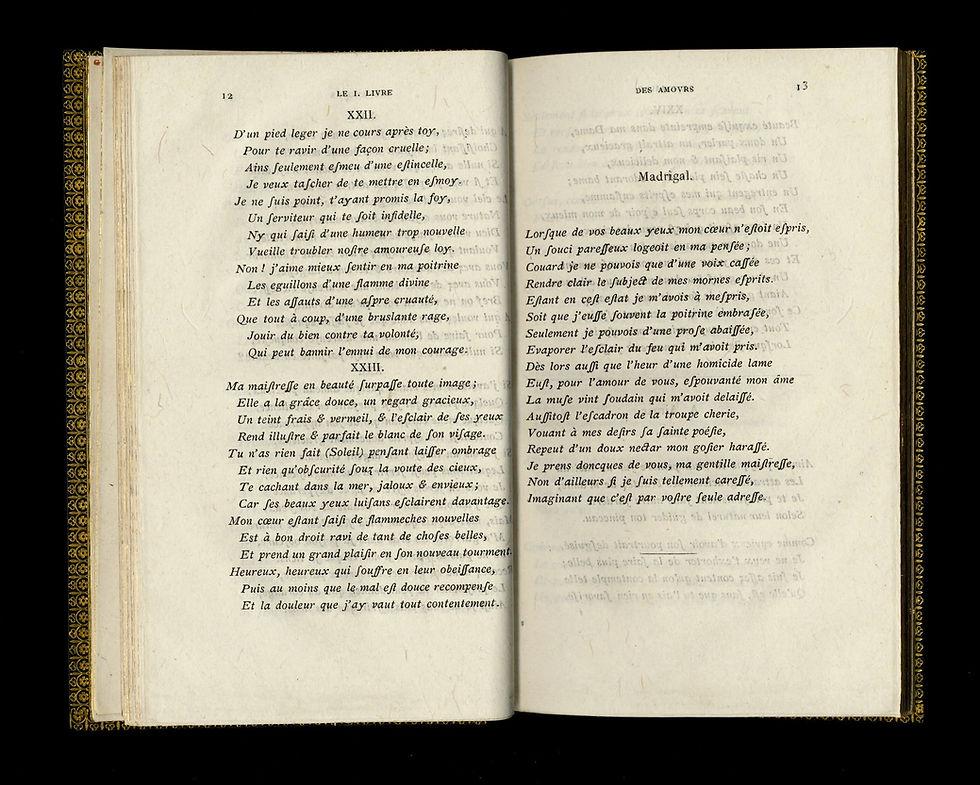 Miniature : Les Oeuvres poétiques de Pierre de Cornu dauphinois (1583-1870). 4 ex. sur chine