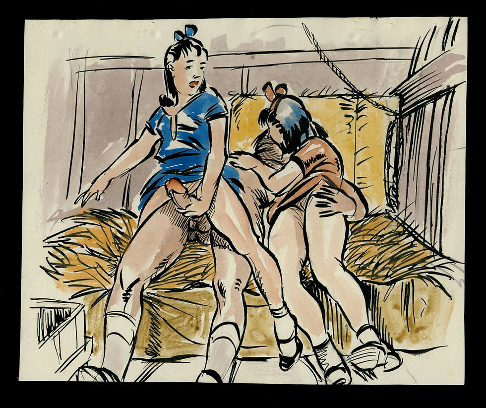 Miniature : 22 aquarelles originales érotiques (vers 1940) par un talentueux artiste anonyme