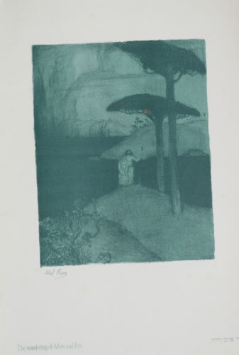 Miniature : Abel Pann Lithographie Genesis Bible