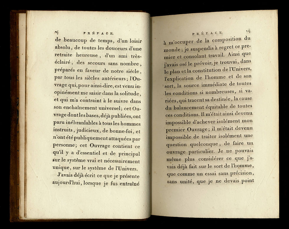 Miniature : Des Compensations dans les Destinées Humaines, par H. Azaïs (1809)