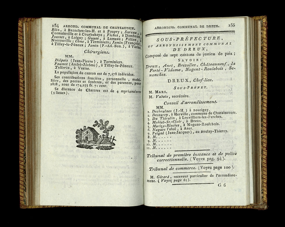 Miniature : Annuaire statistique du département d'Eure et Loir, pour l'année bissextile 1808