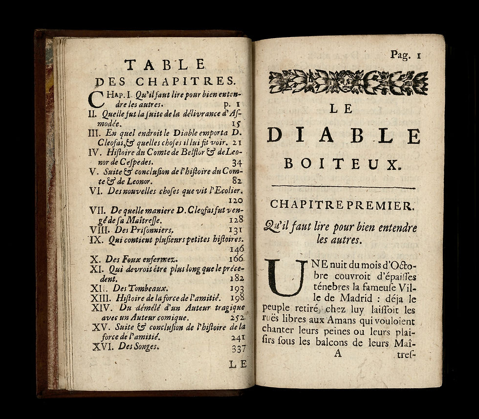 Miniature : Le diable boiteux | A Amsterdam, chez Henri Desbordes, 1707 | Très rare édition