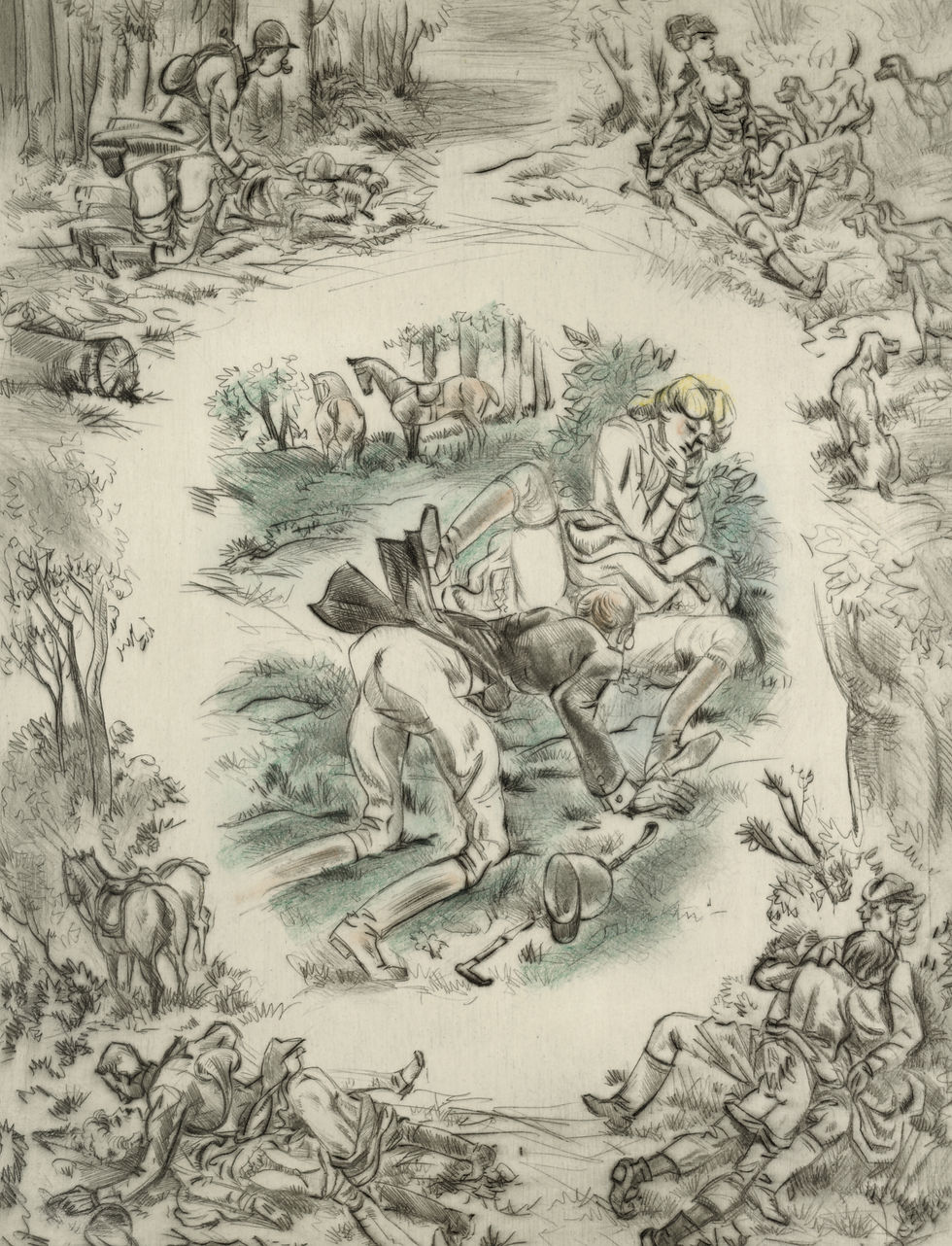 Miniature : André Collot. Symphonies amoureuses. 17 pointes sèches érotiques. 1/84 ex. rare