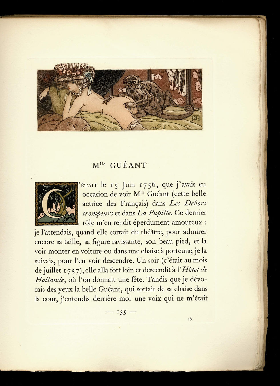 Miniature : Quelques Amours de Monsieur Nicolas (Rétif de la Bretonne). 1924. 30 eaux-fortes