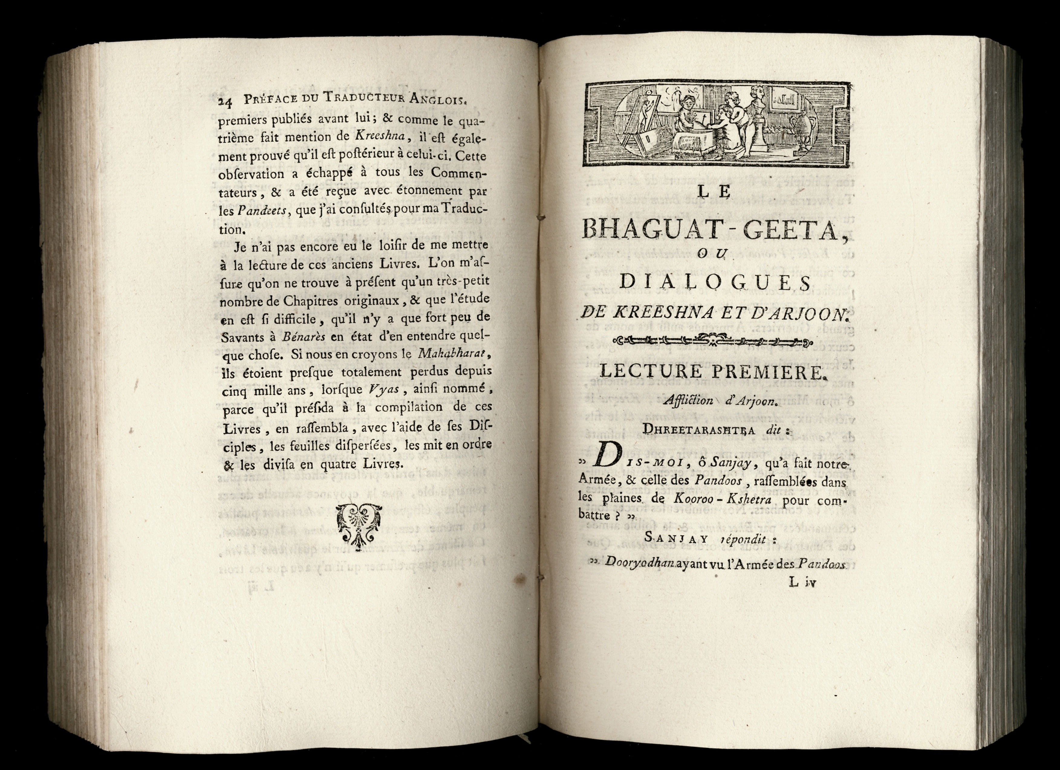 1787 | [Bhagavad Gîtâ] Le Bhagvat-Geeta, ou Dialogues de Kreeshna et d'Arjoon