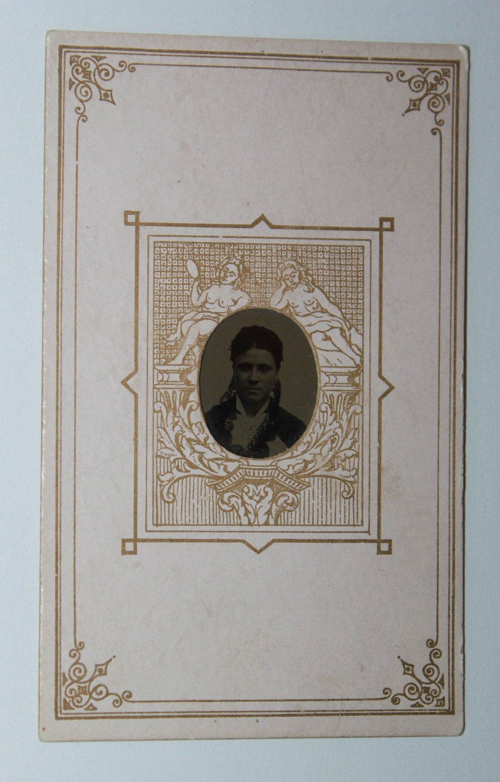 Miniature : Photographie ancienne Ferrotype Tintype vers 1860 1870