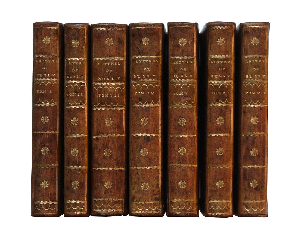Bel exemplaire des Lettres de Bussy-Rabutin (1737-1727).