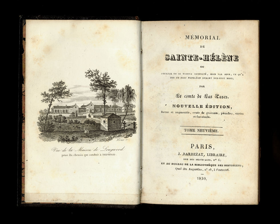 Miniature : Comte de Las-Cases. Mémorial de Sainte-Hélène. Napoléon Bonaparte. 1830.