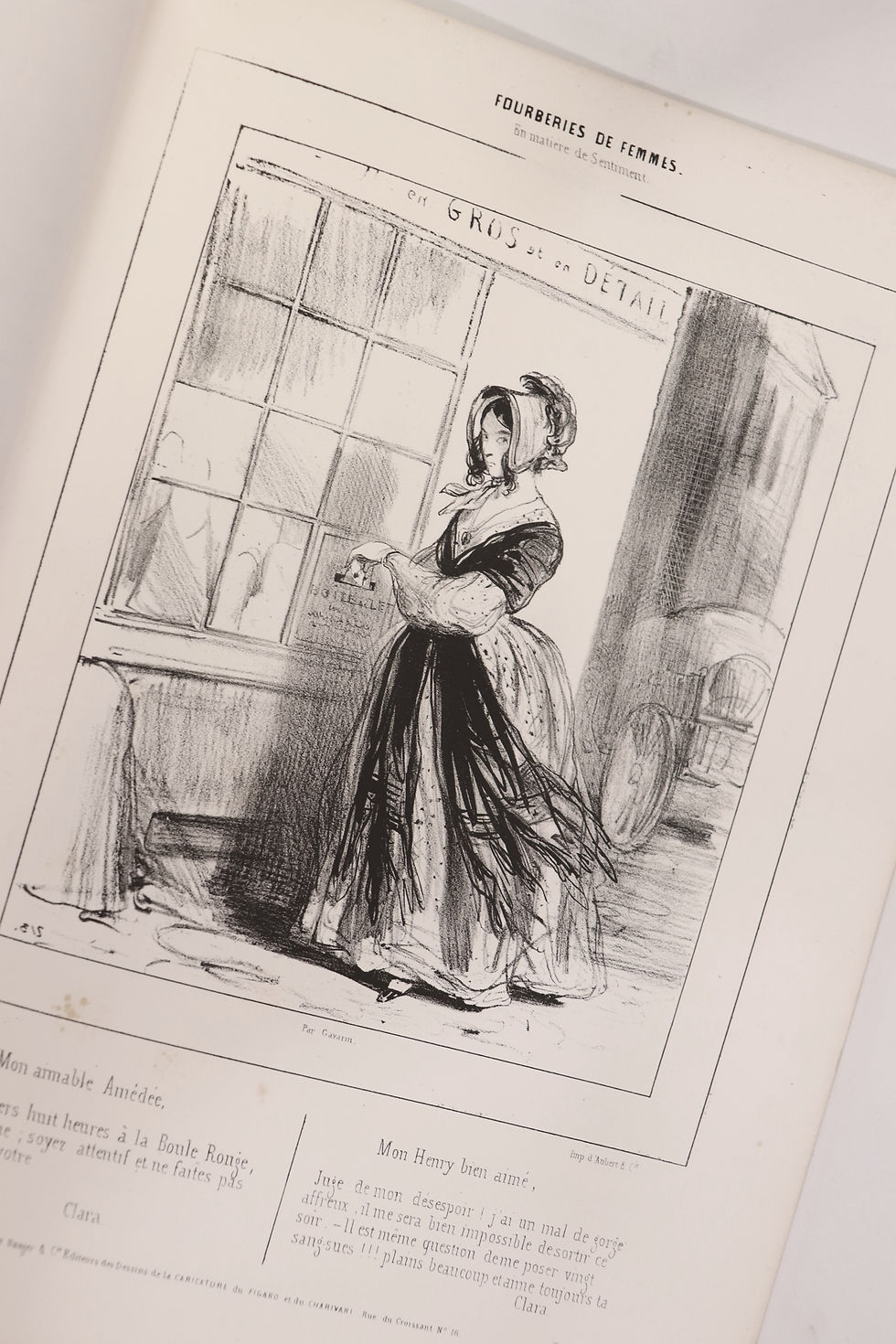 Miniature : Gavarni. Fourberies de femmes en matière de sentiment (1840-1841). 25 litho.