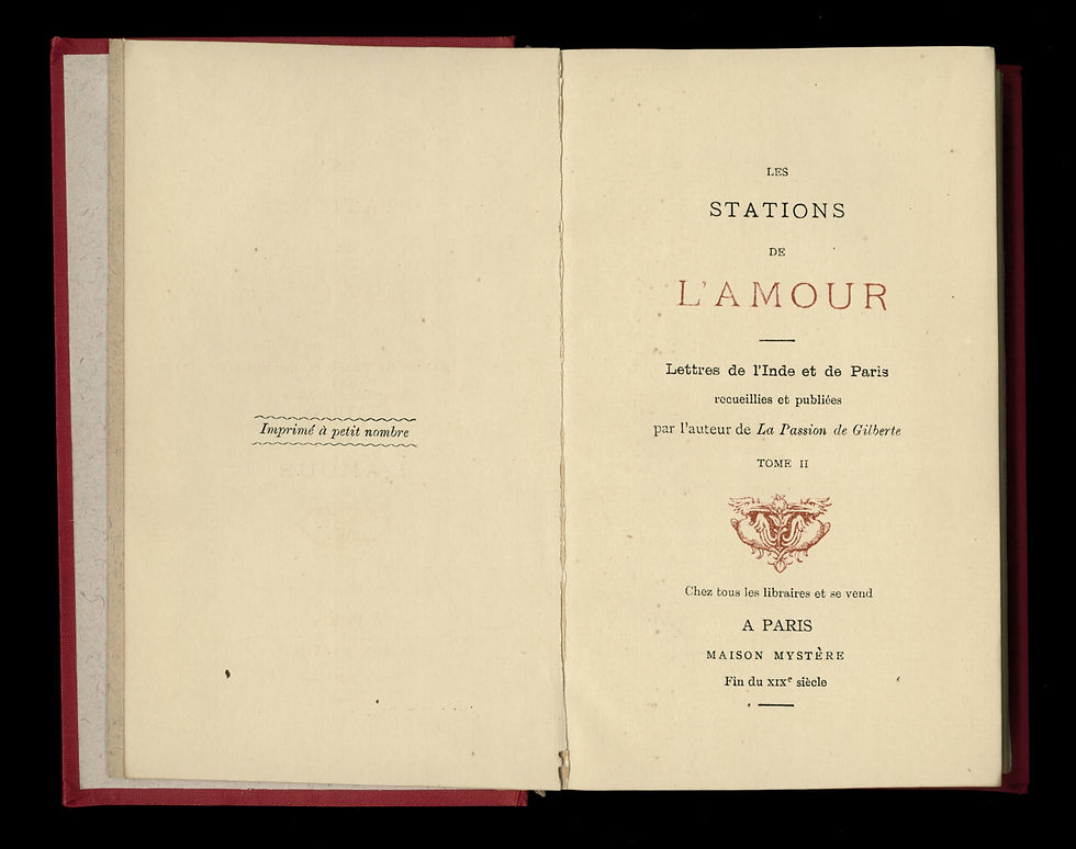 Miniature : Alphonse Momas ? Les Stations de l'Amour (1899). Roman clandestin pornographique