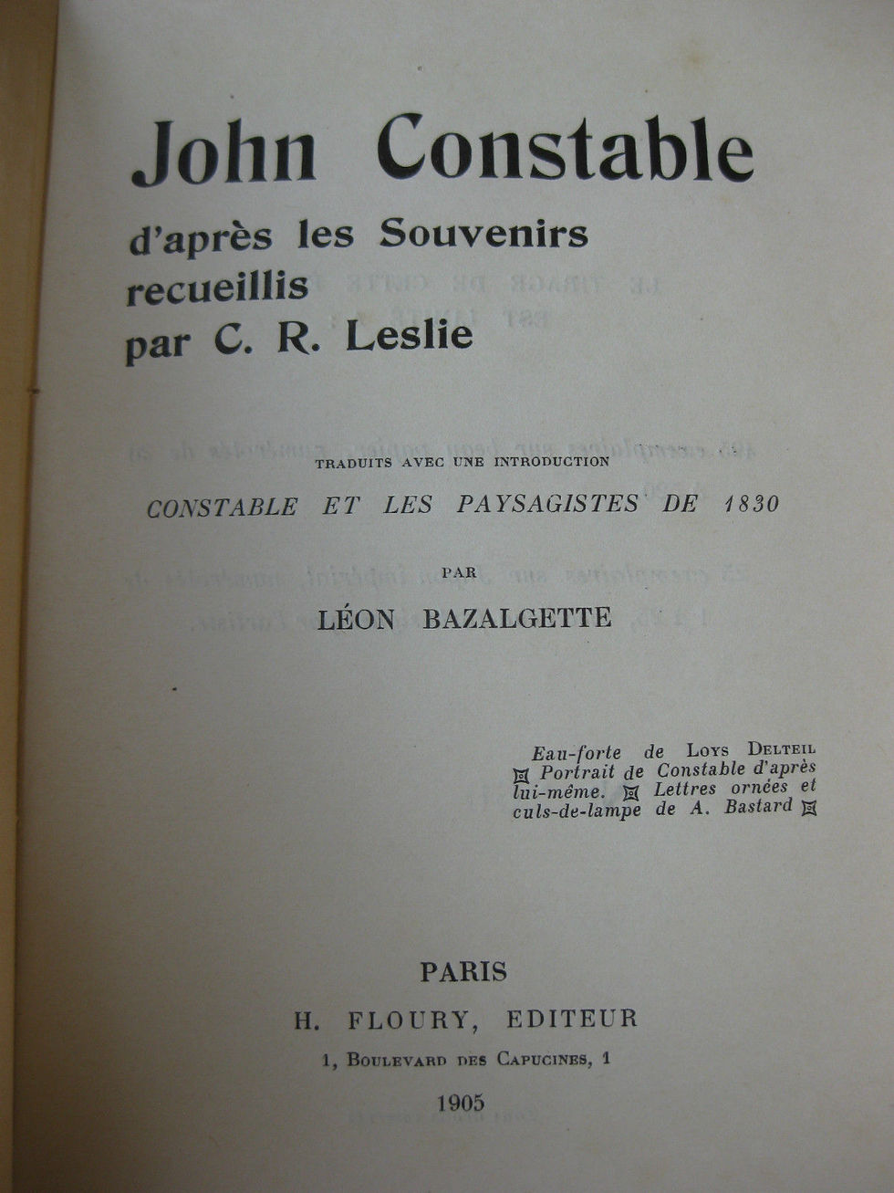 Miniature : John Constable, Peintre paysagiste britannique 1776-1837