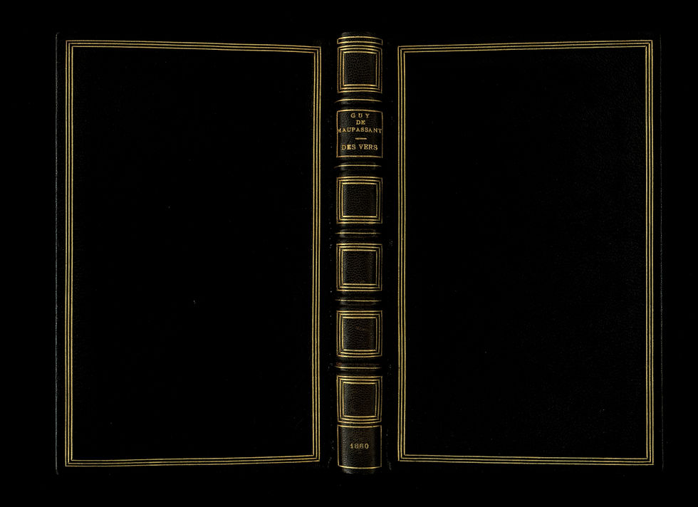 Guy de Maupassant, Des Vers (1880). Reliure plein chagrin de l'époque.