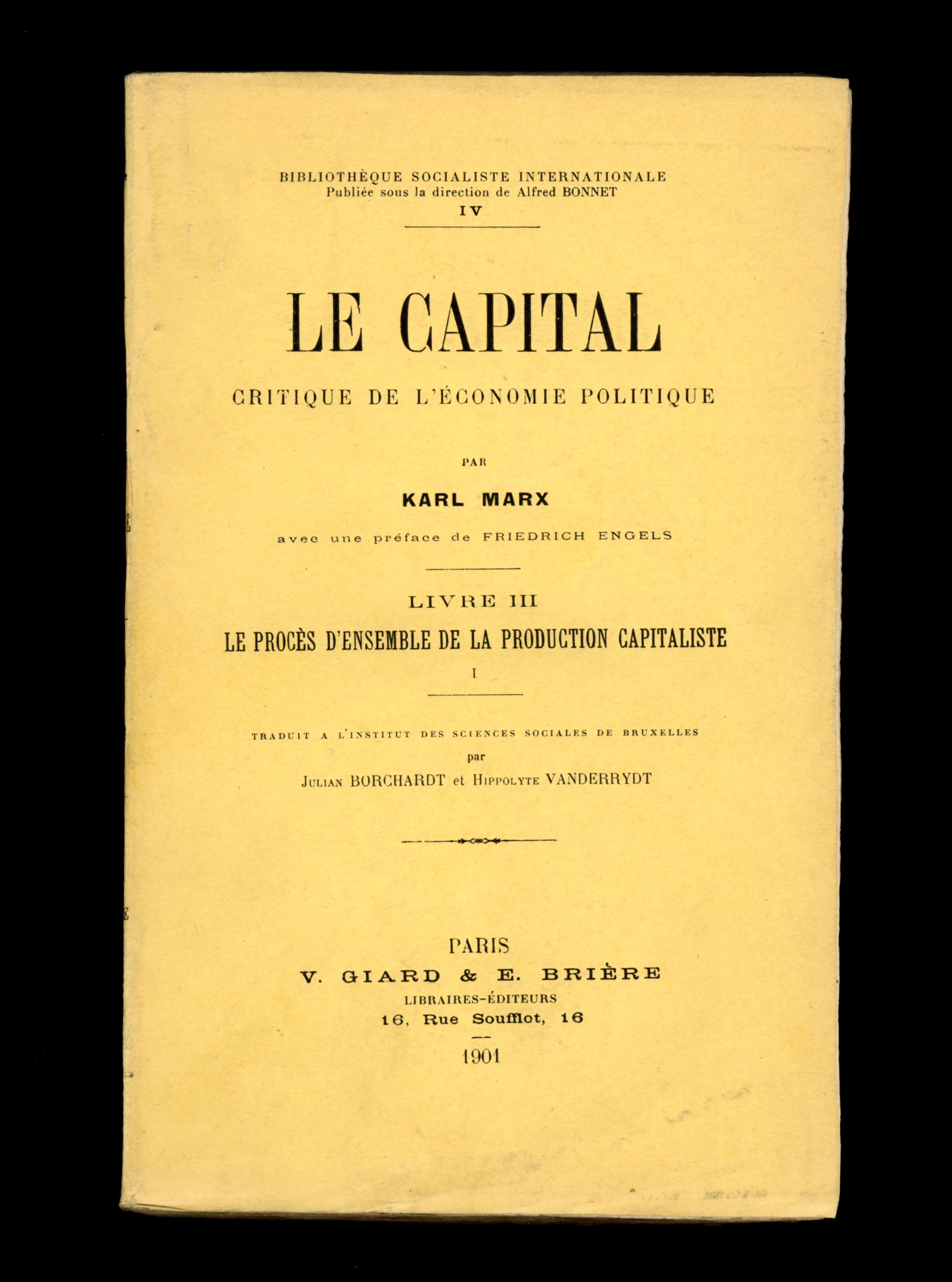 Karl Marx. Friedrich Engels. Le Capital. Livre III (1901-1902). EO française