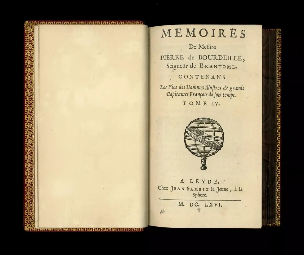 Miniature : Les Mémoires de Brantôme (1665-1666) Edition Elzévirienne | Reliure maroquin