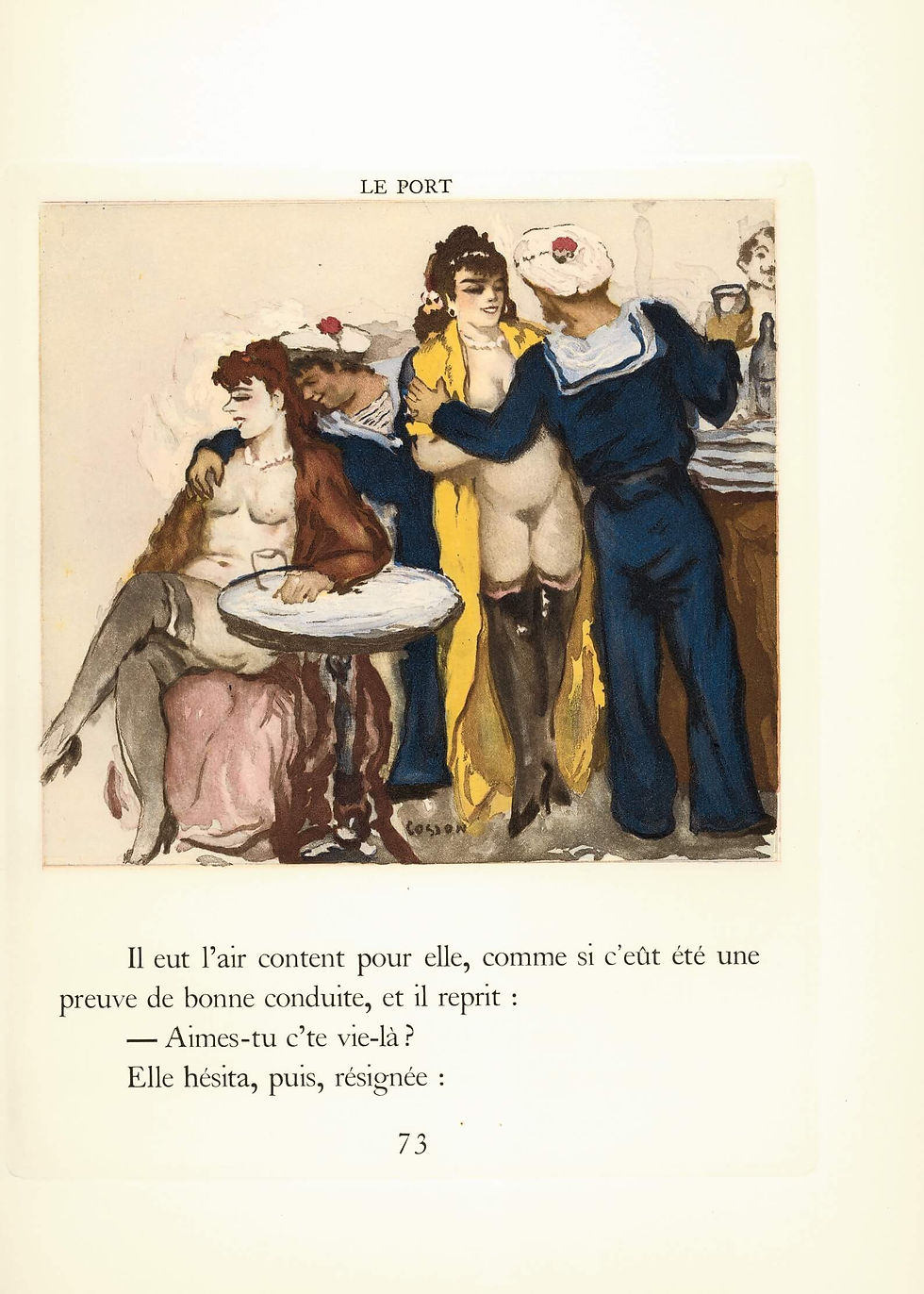 Miniature : Guy de Maupassant. La Maison Tellier. Illustrations de Marcel Cosson. 1/250 ex.