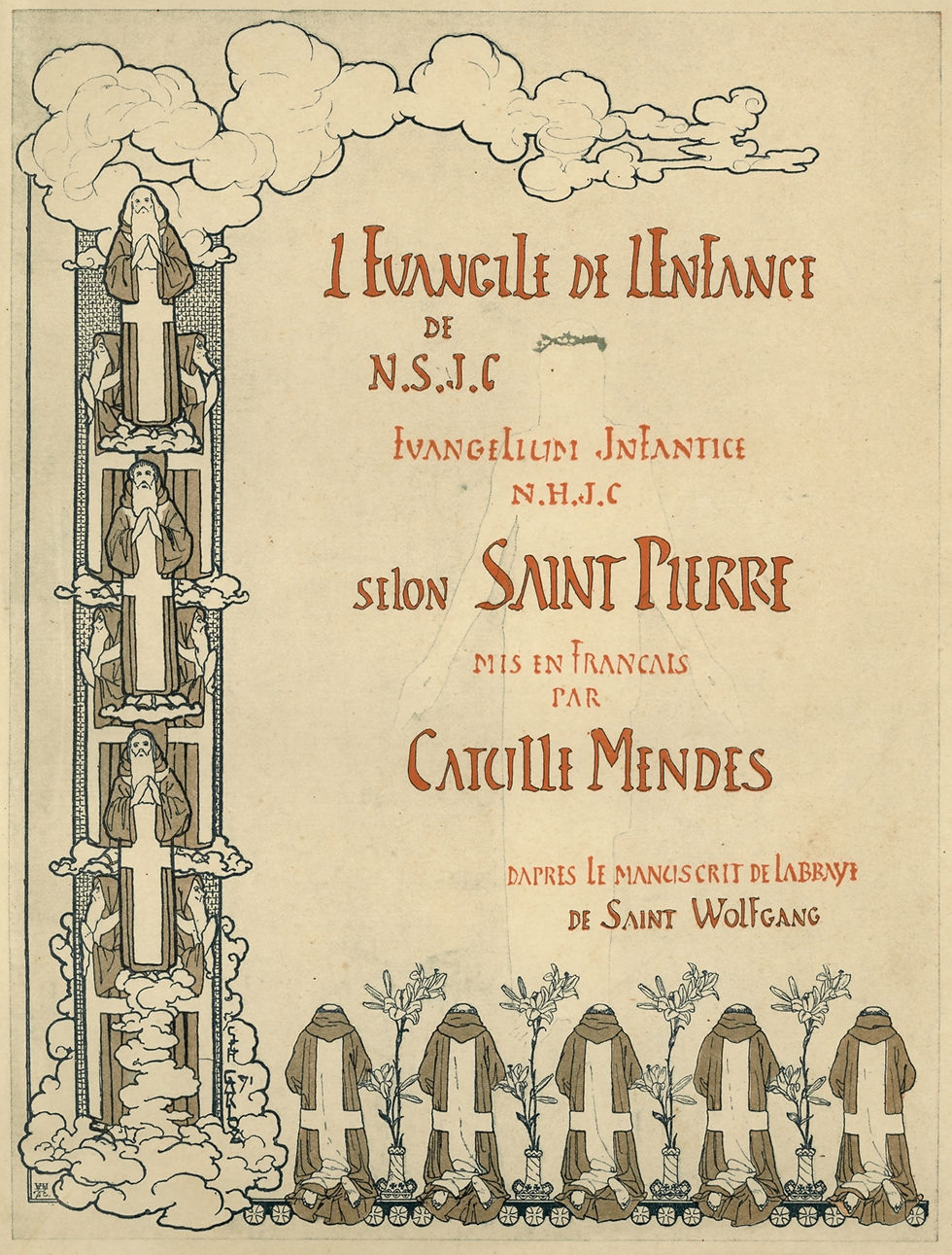 Miniature : 1894 Carloz Schwab Carlos Schwabe Catulle Mendès Évangile de l'enfance de J.-C.