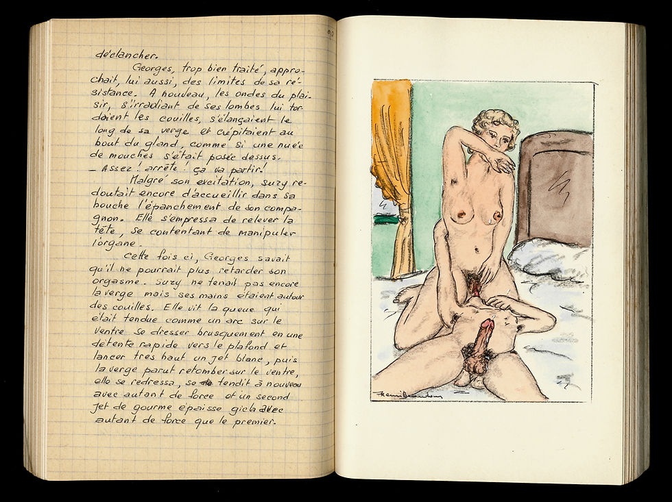 Miniature : 1968 | Le club des amis d'Onan | Rémi Beaudar | Manuscrit original | 29 dessins