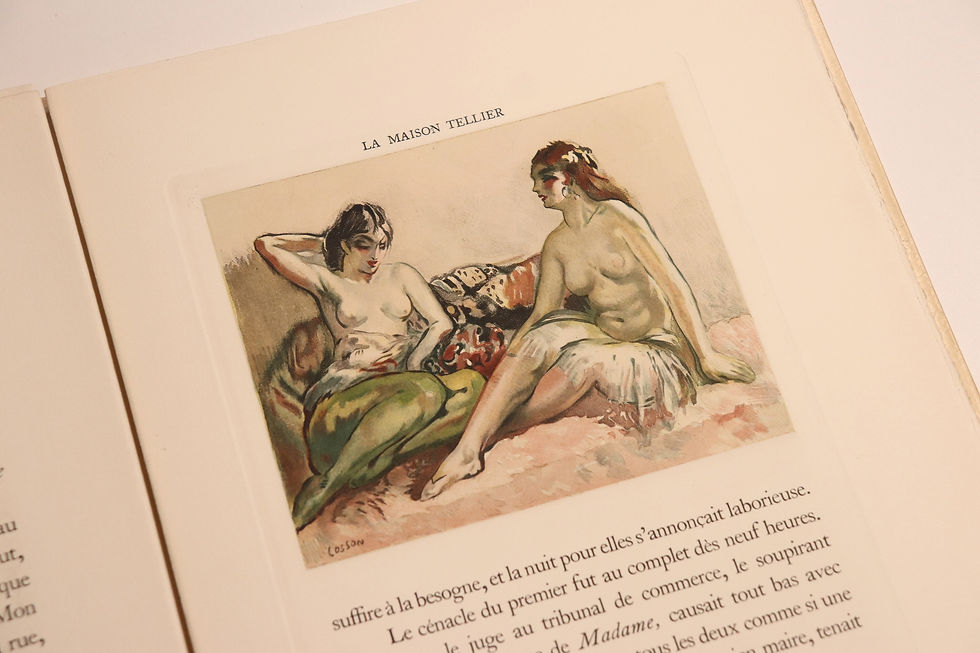Miniature : Guy de Maupassant. La Maison Tellier. Illustrations de Marcel Cosson (1953) 1/35