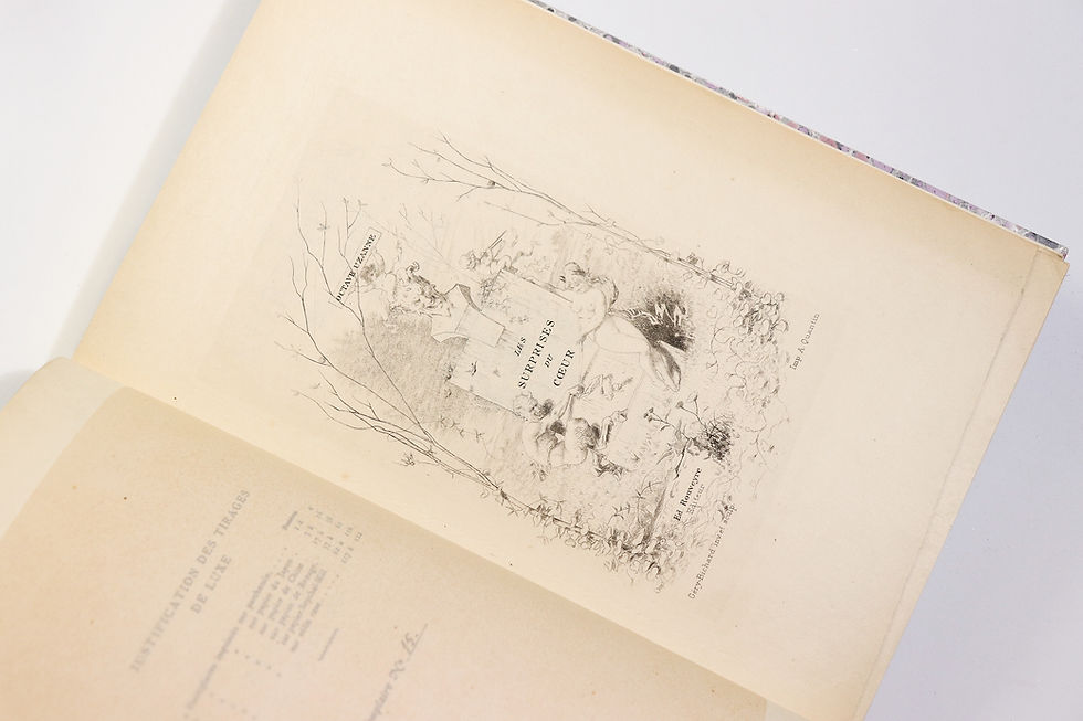 Miniature : 1881 | Octave Uzanne | Les Surprises du Coeur | Un des 12 Japon | Reliure signée