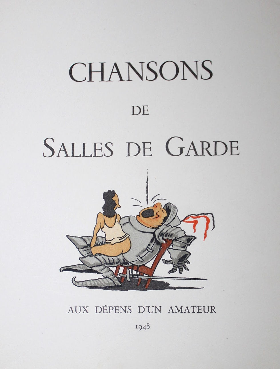 Miniature : Chansons de salle de garde (1948). Nombreuses illustrations libres en couleurs.
