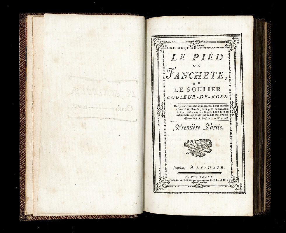 Miniature : Rétif de la Bretonne [Restif de la Bretone]. Le Piéd de Fanchette (1776). Rare.