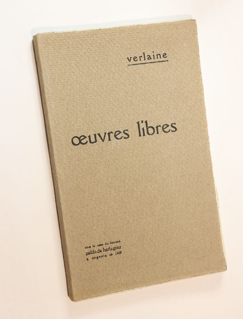 Miniature : Paul Verlaine. Oeuvres libres (1930). Bois gravés érotiques. 400 ex.