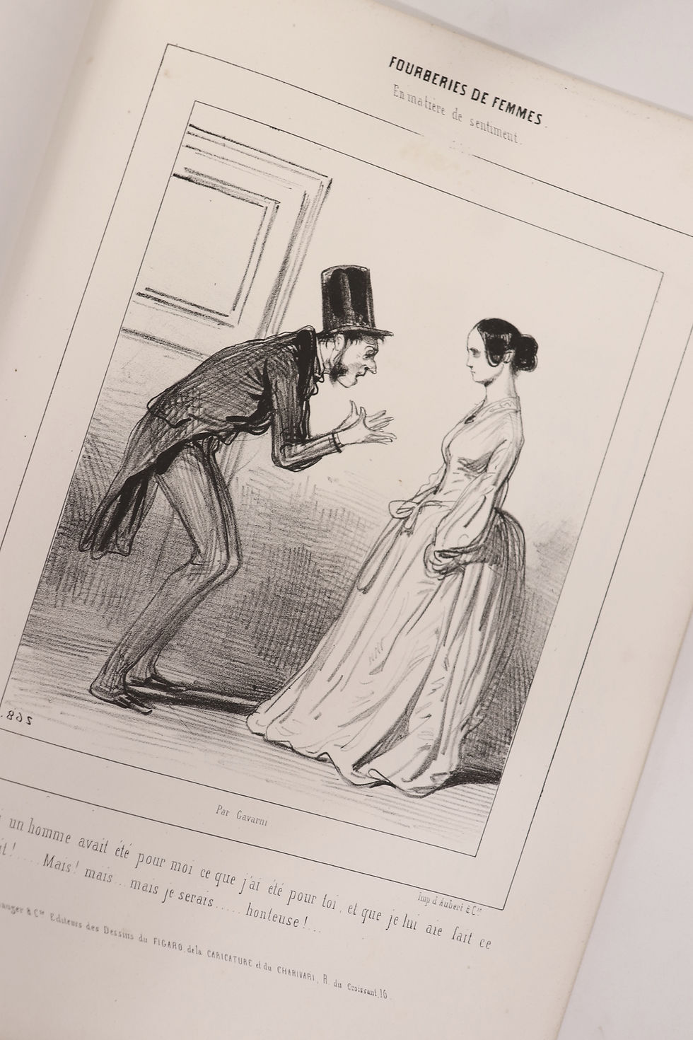Miniature : Gavarni. Fourberies de femmes en matière de sentiment (1840-1841). 25 litho.