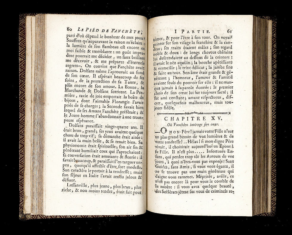 Miniature : Rétif de la Bretonne [Restif de la Bretone]. Le Piéd de Fanchette (1776). Rare.