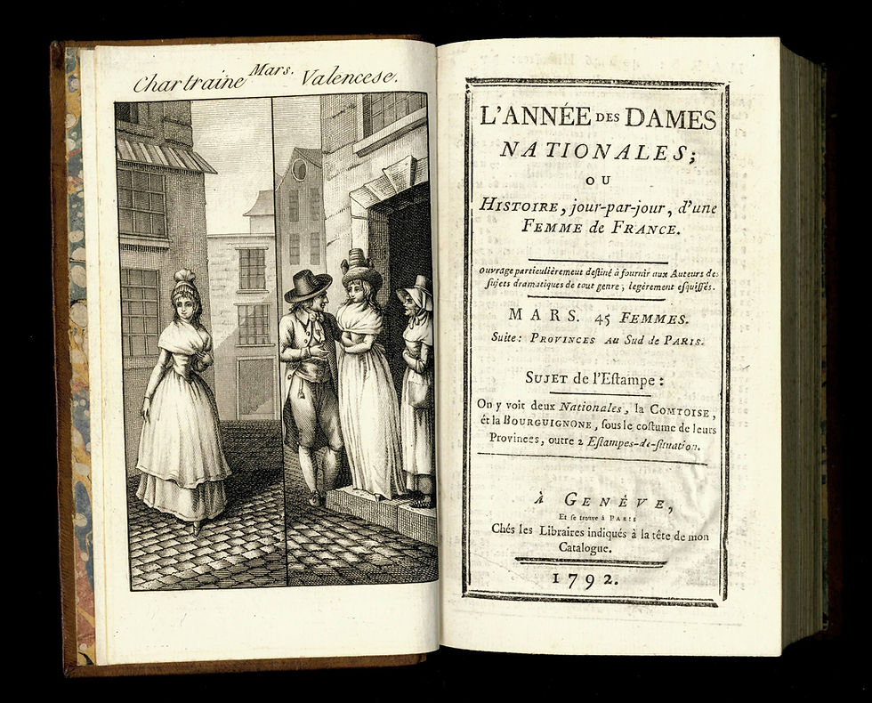 Miniature : 1791-1794 | L'Année des Dames Nationales, par Rétif de la Bretonne. Superbe ex.