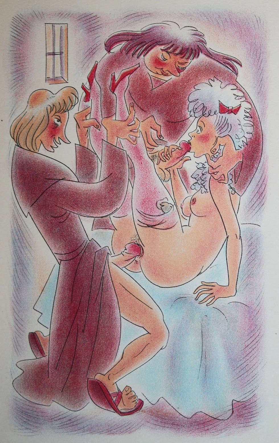 Miniature : L'Ode à Priape de Piron (1940). 24 lithographies en couleurs