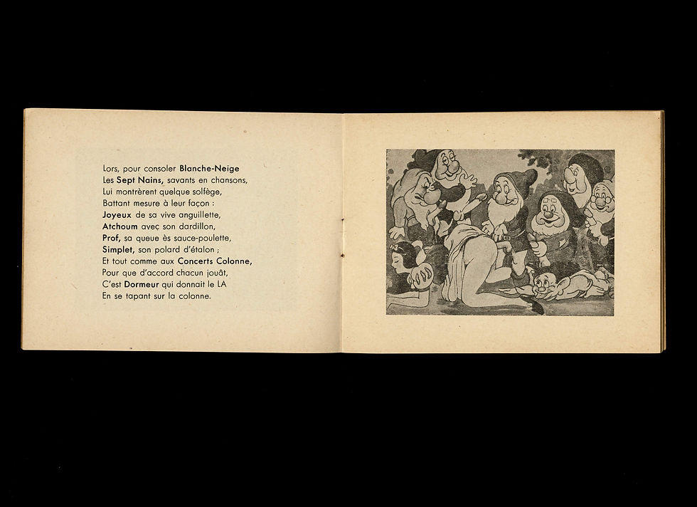 Miniature : L'Histoire véridique de Blanche-Neige et des Sept Nains (vers 1940)