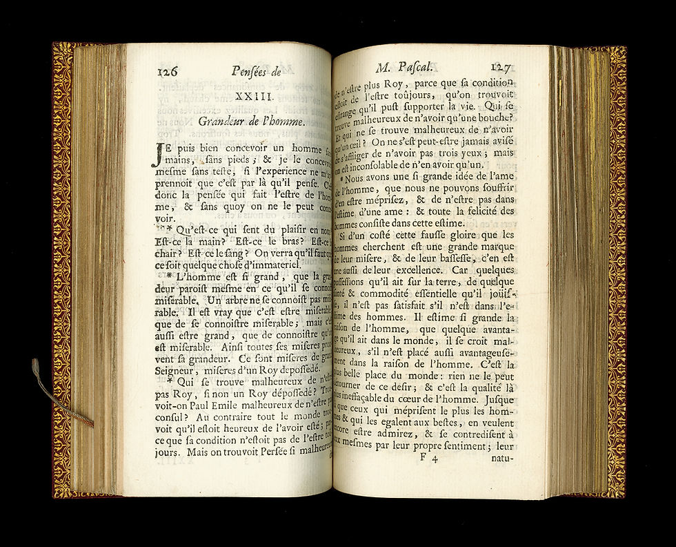 Miniature : 1677 | Les Pensées de Pascal (édition d'Amsterdam) | Superbe maroquin signé