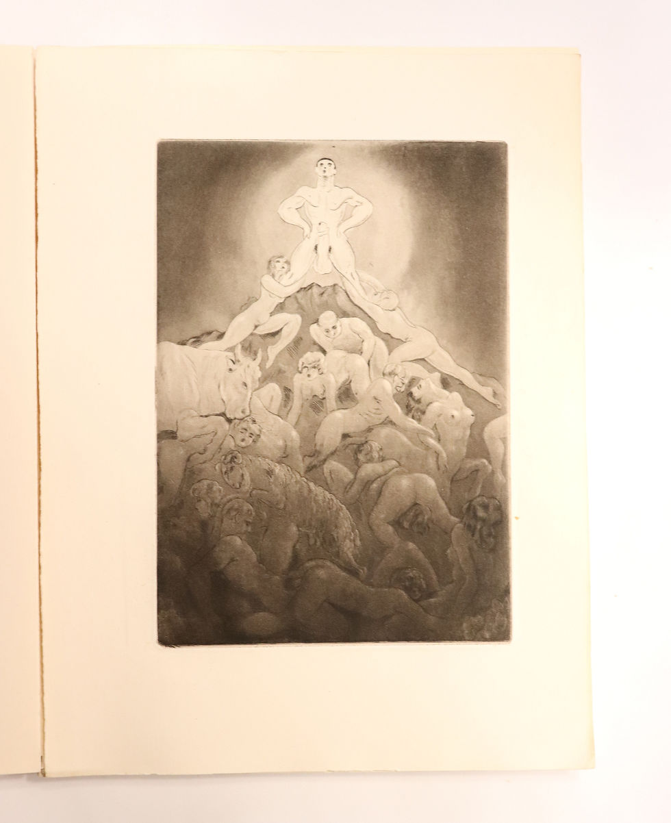 Miniature : Alexis Piron. L'Ode à Priape. 20 eaux-fortes d'André Collot (1927). Superbe