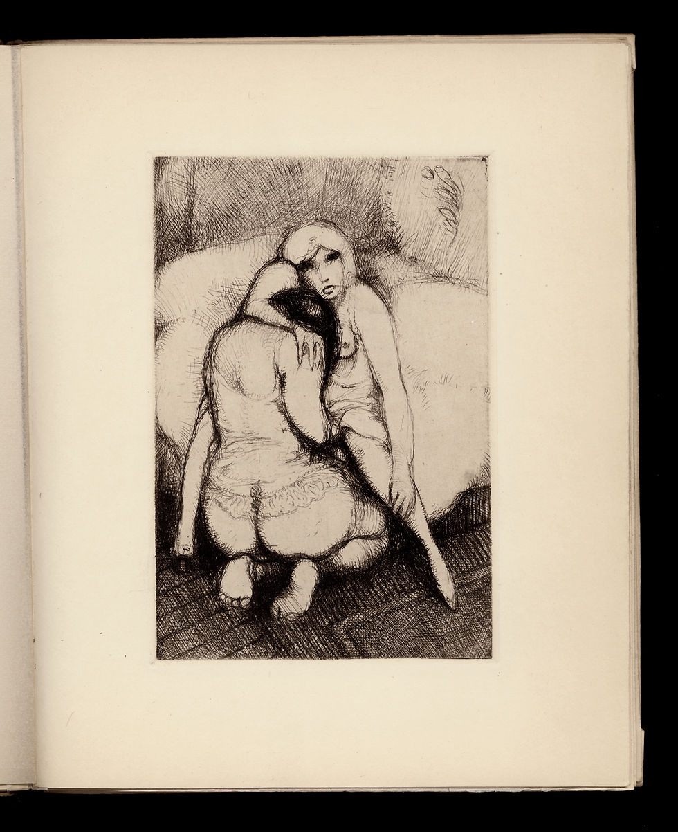 Miniature : 1926 | Paul Verlaine | Les Amies | Poème saphique | 7 eaux fortes par de Geetere